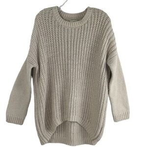 Knit Wear Cotton On Sweater Australia Women SZ S Wool Blend Cable Knit Oversized